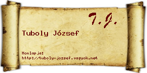 Tuboly József névjegykártya