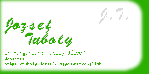 jozsef tuboly business card