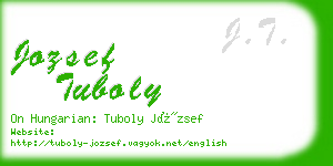 jozsef tuboly business card